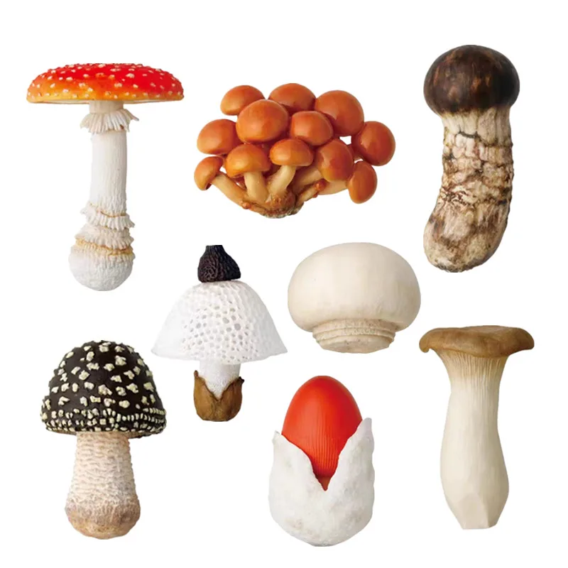 IKIMON Gacha Soft Mushroom Model Pendants Capsule Toy Doll Kids Gift Figure Accessories Collect Ornaments