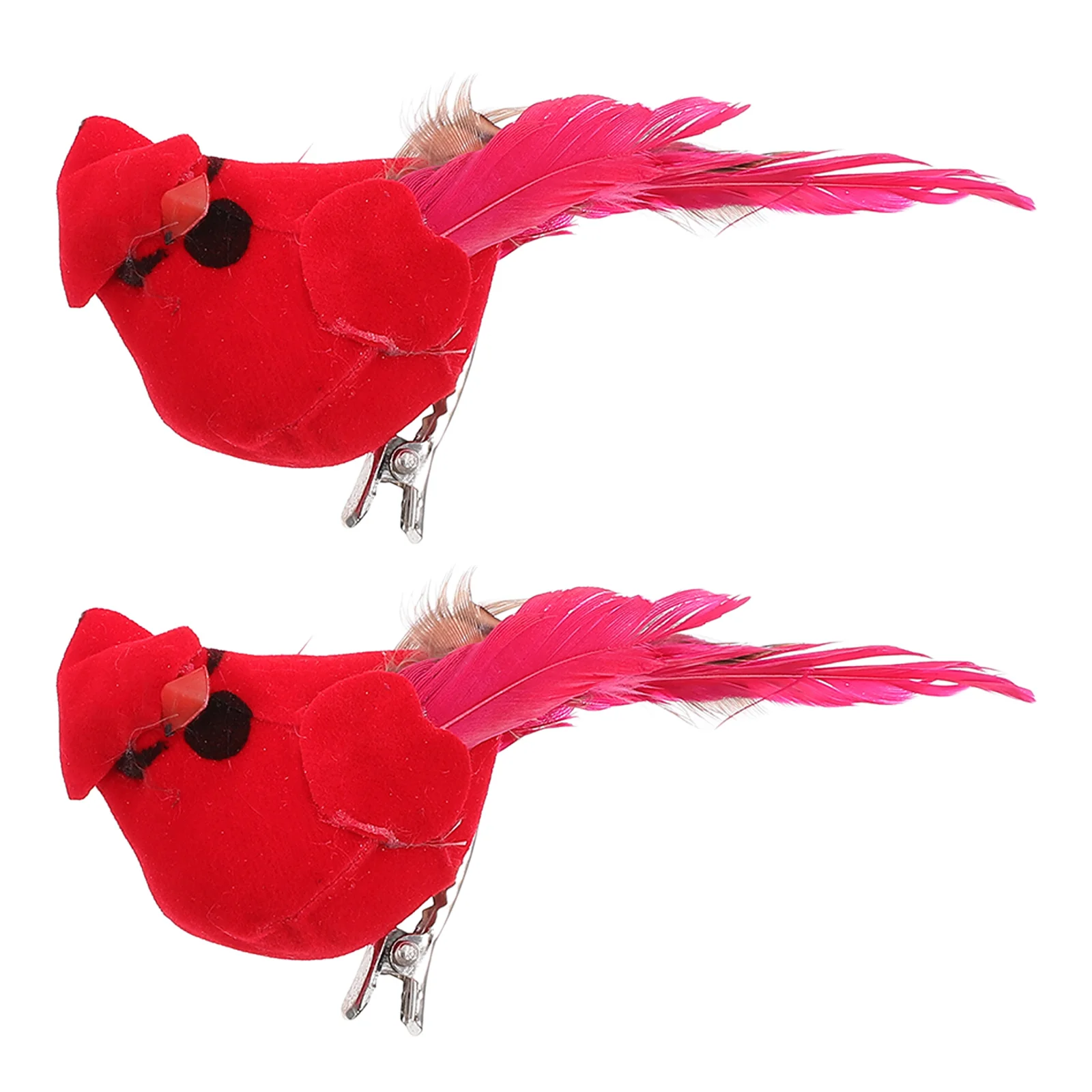 

BESPORTBLE 2pcs Decor Artificial Christmas Tree Ornament Hanging Figurine with Clip Foam Cardinal