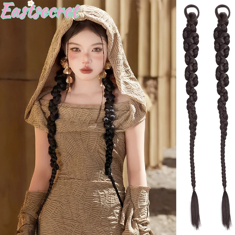 EAST Twist Braid Wig Synthetic Braiding Ponytail Hair Extensions Female Twist Boxing Braid Dirty Braid Chinese Style Ponytail