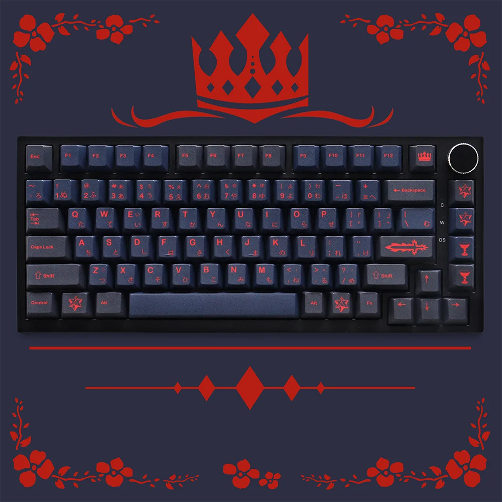 

GMK Alter JP Колпачки для клавиш с сублимационной краской Pbt 129 клавиш Колпачки для клавиш с вишневым профилем для механической клавиатуры 61/64/87/96/104/108 Mx Switch