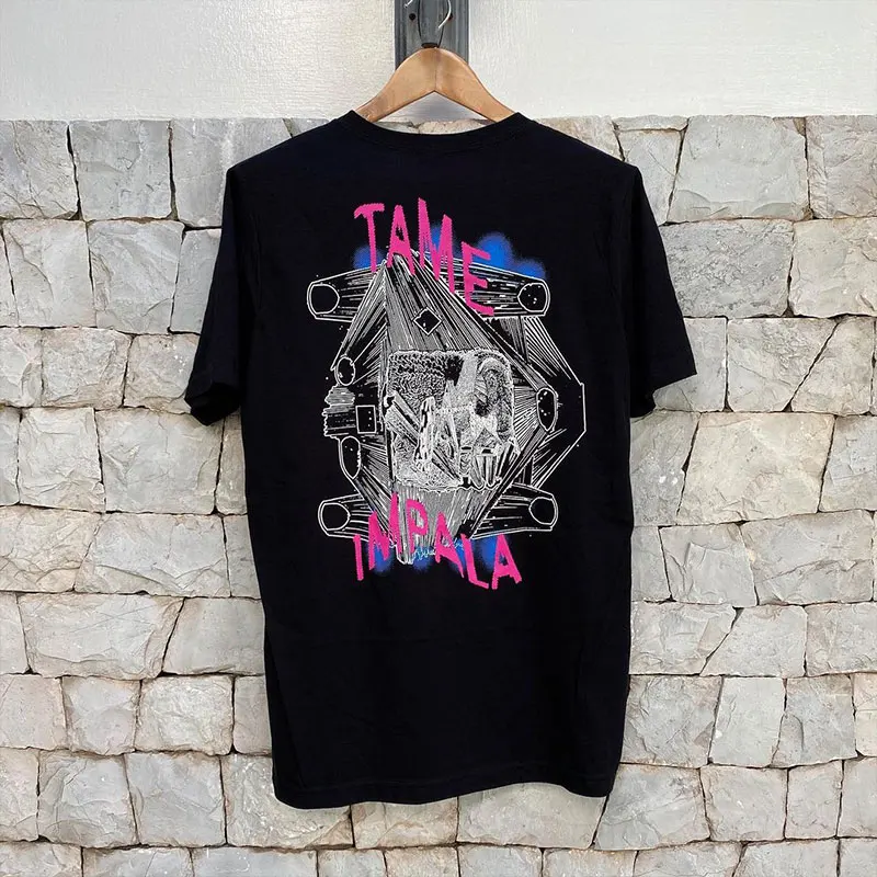 تام إمبالا مخدر الفرقة الأمريكية الشارع خمر الاتجاه الرجعية الخريف الكتف قصيرة الأكمام الرجال والنساء القطن الخالص المحملة