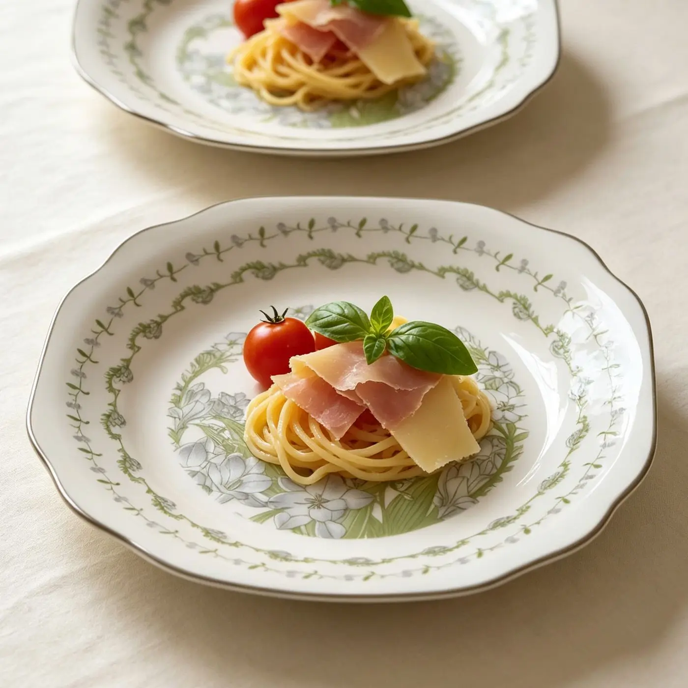9 Inch Ceramic Plate New Style High Gloss Under Glaze Color Chinese Plate For Home Fruit Salad Cold Dish Serving Tray