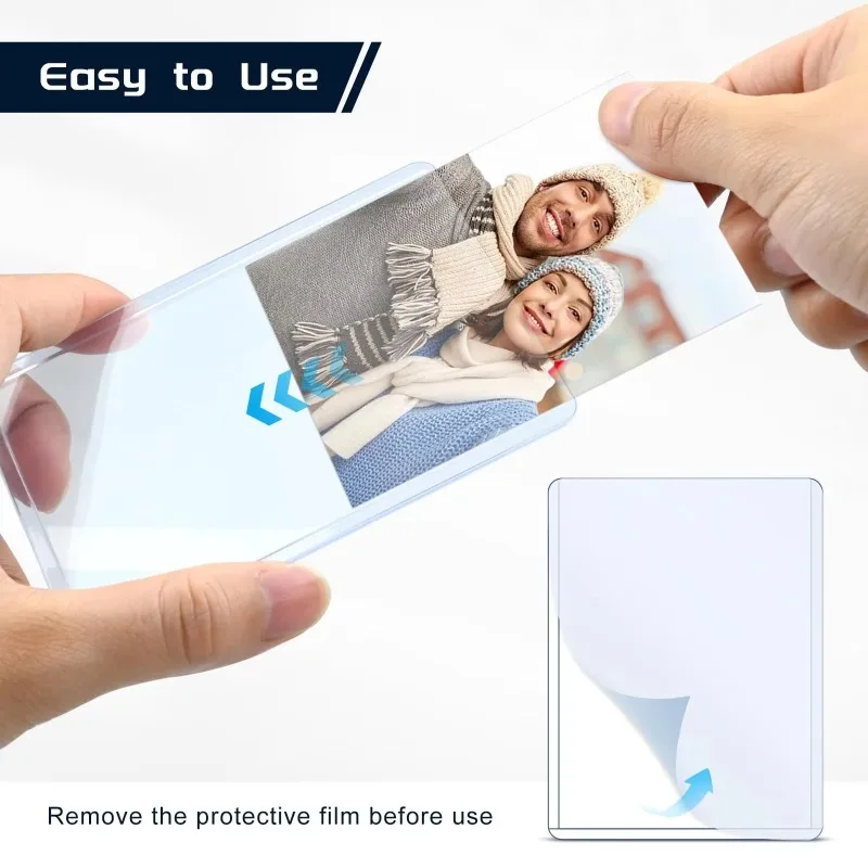 1-50Pack Transparent Korean Kpop Card Sleeve with Protective Film Clear Card Holder Idol Photo Game Card Collect Covers 35PT