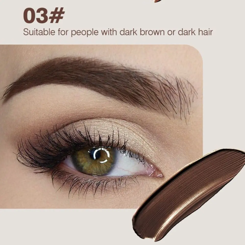 Cream Eyebrow Mascara with Eyebrow Brush Long Lasting 3D Liquid Eyebrow Cream Eyebrow Enhancer Dye Eye Brows Gel Eyebrow Tint