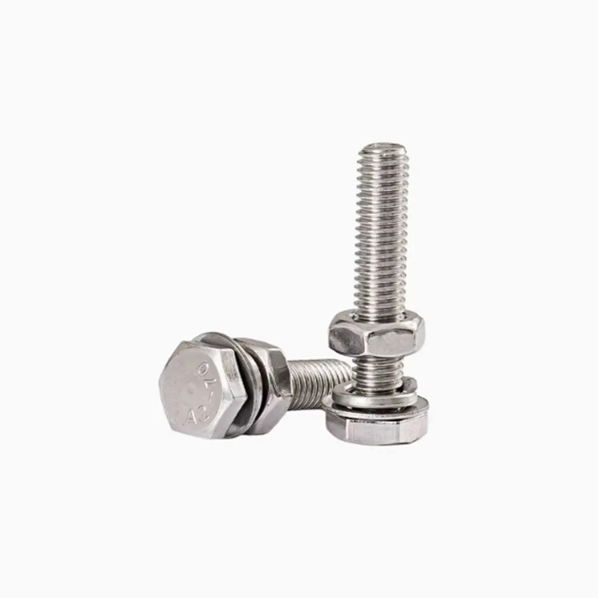 Combinación de tornillo y tuerca Hexagonal externo de acero inoxidable 201, M4 5 6 8 10