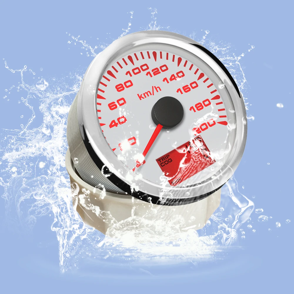 ELING 6 Gauge Set 85MM 200KM/H 160MPH GPS Speedometer Tachometer 52MM Water Temp Oil Pressure Fuel Level Meter Voltmeter