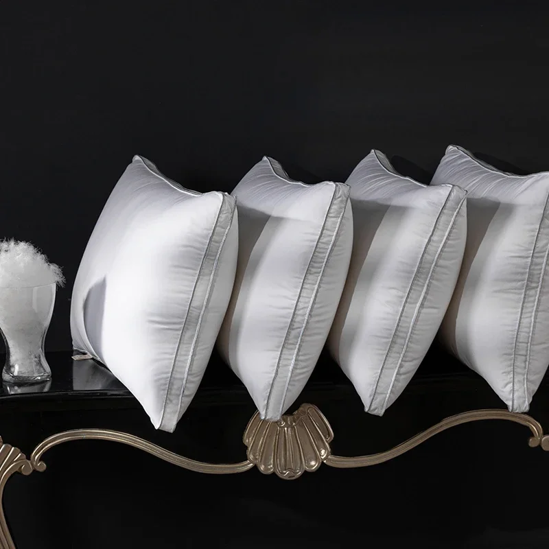 51x91 cm Custom Goose Down Pillow 95% Cluster Loft 750+ Cleanliness 1000 Silent Sleep