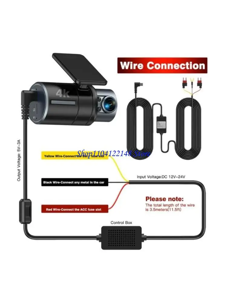 P9FA Compacting USB C Dashcam Hardwire for Efficient Car Setups for Dashcam