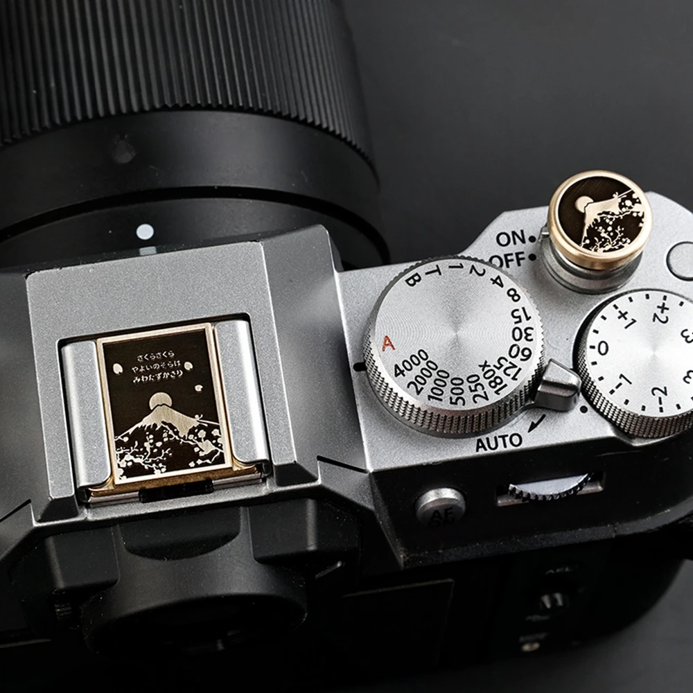 Metalowa osłona mocowania lampy błyskowej, przycisk migawki, nakładka ochronna do Canon Nikon ZF Sony Fuji XT50 XM5 XT30II Leica DSLR Akcesoria — zdjęcie produktu 5