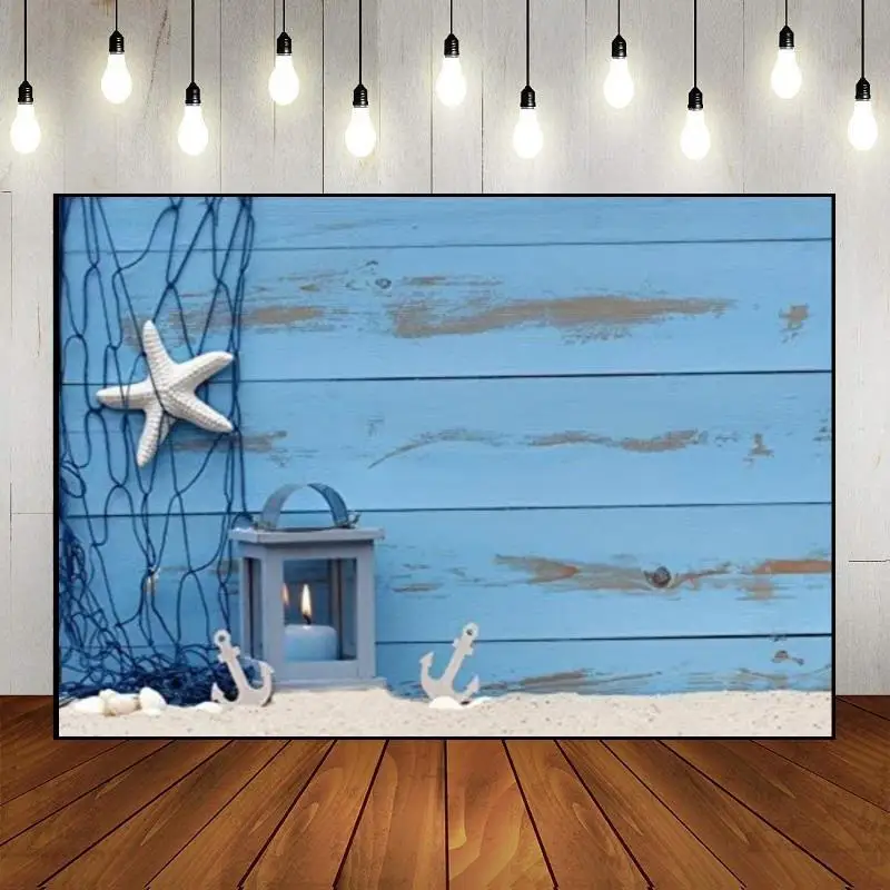 Nautical Rudder Banner Photography Backdrops Background Decoration Baby Shower Party Photo Newborn Sailor Birthday Beach Sailing