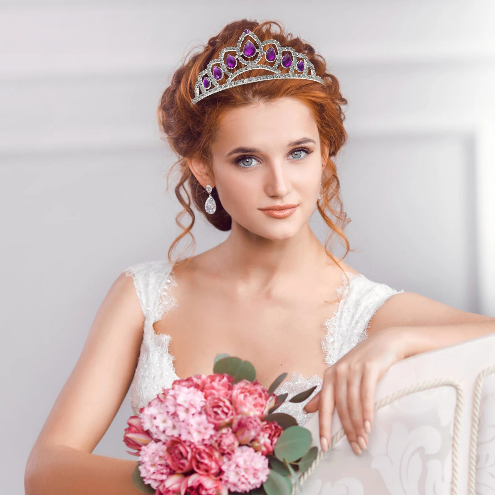 

Elegant Crystal Rhinestone Tiara Bridal Crown Headband Hair Wedding Engagement Prom Accessories Ladies Jewelry Beautiful Charm