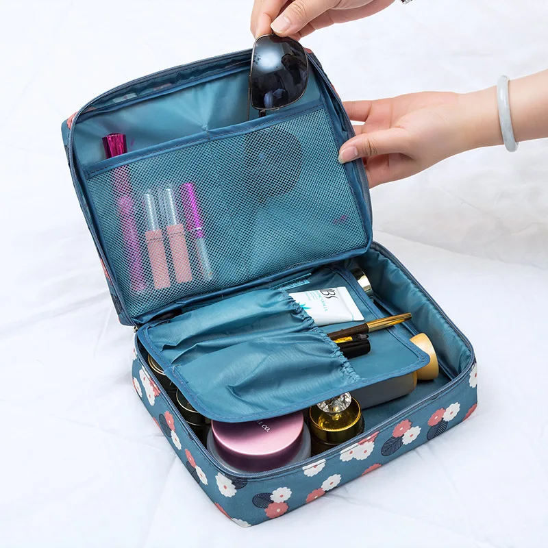 Women Cosmetic Bag Outdoor Girl Makeup Bag Fashion Square Travel Portable Storage Wash Bag Waterproof Female Tote Make Up Cases