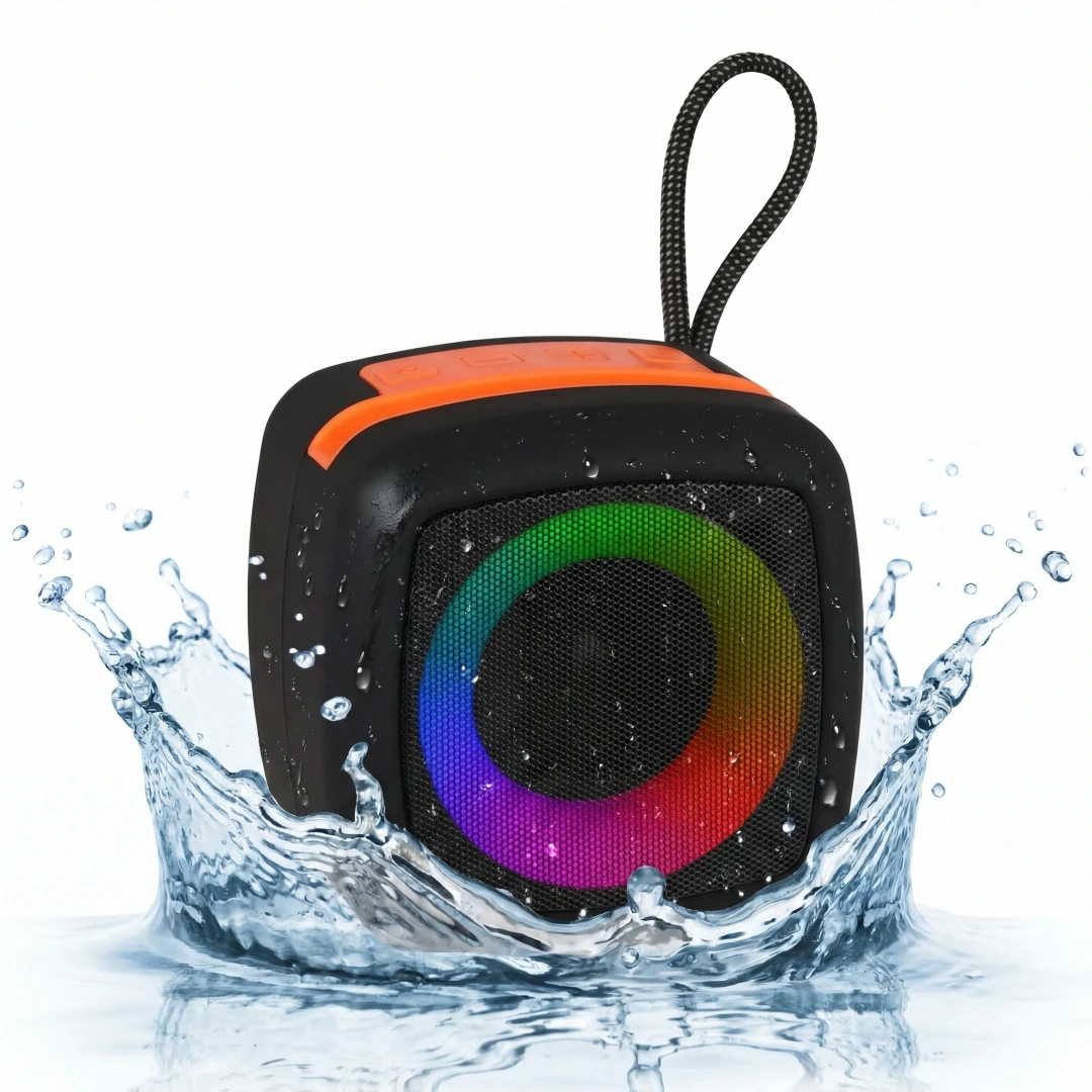 

Беспроводная портативная Bluetooth-колонка с подсветкой, громким звуком, RGB-подсветкой, входами AUX и TF-карта, для дома/вечеринок/путешествий/активного отдыха/пляжа