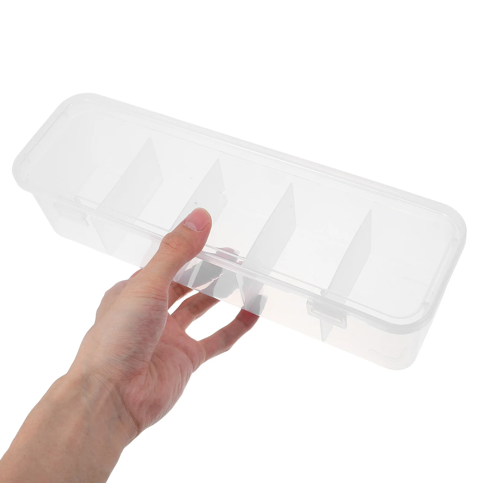 

3pcs Hair Accessories Organizer Box With Multiple Compartments Clear Pp Storage For Hair Ties Clips Hairpins Data Cables Cord