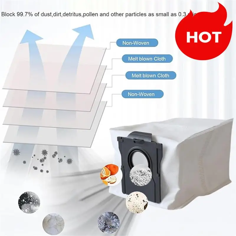 A01V-вакуумный мешок для пыли, подходит для Dreame Mova P50 Pro Ultra/P10 Pro Ultra/P10 Ultra/S20 Ultra, запасные части для пылесоса