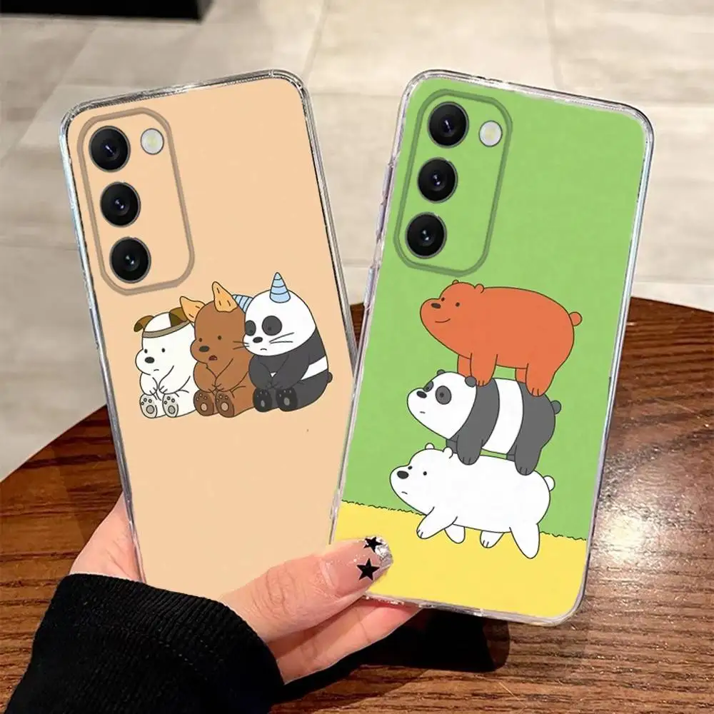 

We B-Bare Cartoon Bears Phone Case For Samsung S30,23,21,22,20 FE lite,S10,9,PIus Note20ultra Soft Transparent