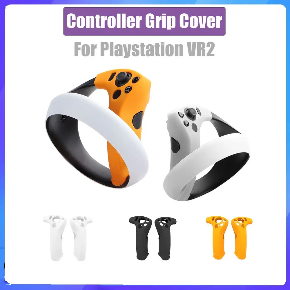 1pair Anti-Slip Silicone Protective Sleeve For PS VR2 Gamepad Protective Cover Anti-Throw Handle Sleeve For PS VR2 Accessories