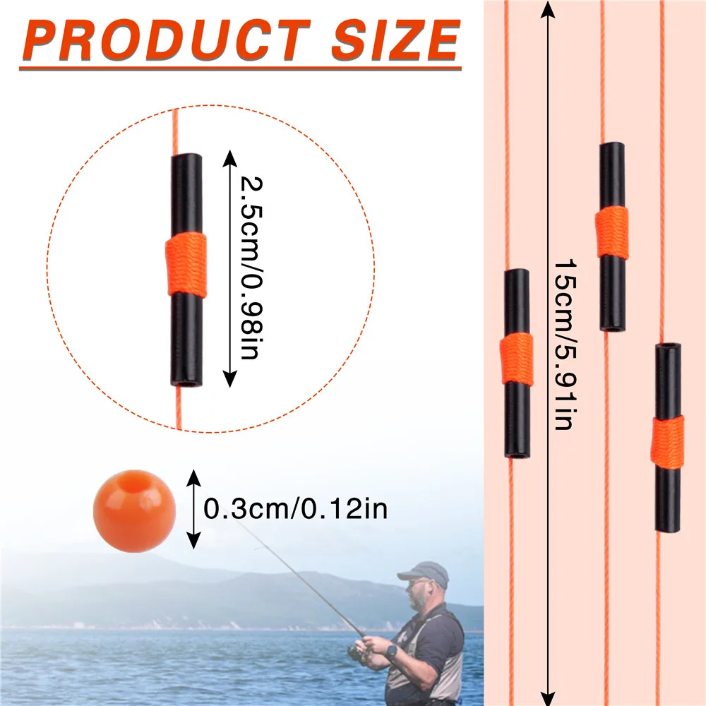 150PCS Bobber Stops Slip Bobber Stop Bobber Stoppers for Fishing Line with Fishing Beads Saltwater/freshwater fishing tackle