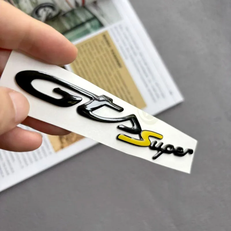 S Super GTSSUPER Sprint Motorcycle Badge Modification Soft Rubber Bright Surface Stickers Decoration Decal For Vespa Piaggio