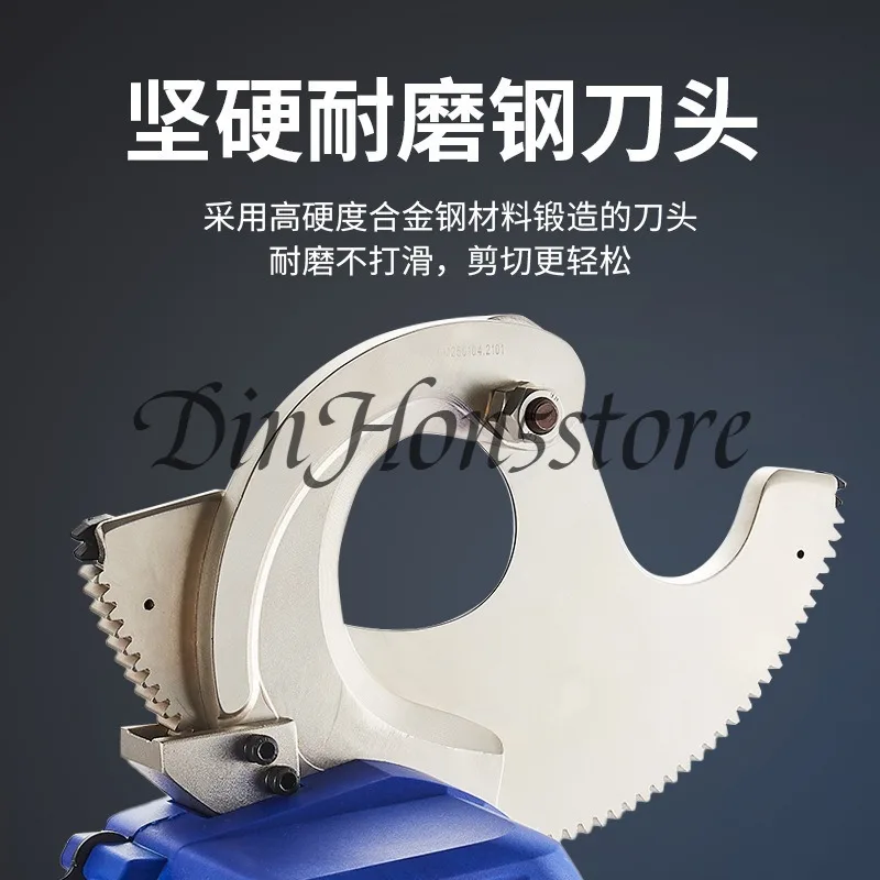 Portable rechargeable electric ratchet scissors gear type electrical scissors steel strand copper aluminum armored cable scissor