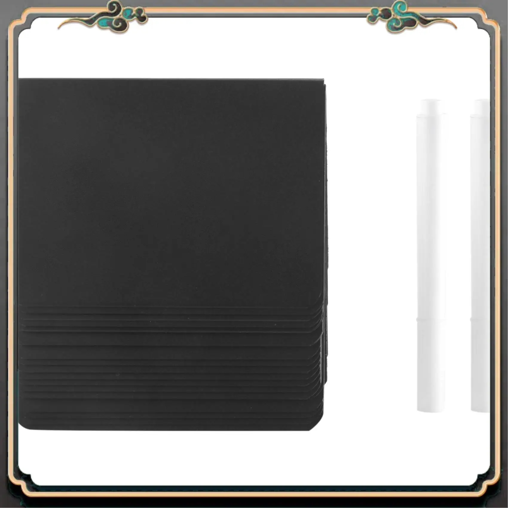 

ASMA-20 Pieces Mini Chalkboard Signs A-Shaped Chalkboard Tables Buffet Tags PVC Erasable Blackboards With White Chalk Markers
