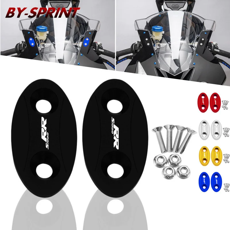 

S1000RR Motorcycle Rear Mirror Hole Cap Windscreen Windshield Mirror Eliminators Cover For S1000 RR s1000rr 2009-2018