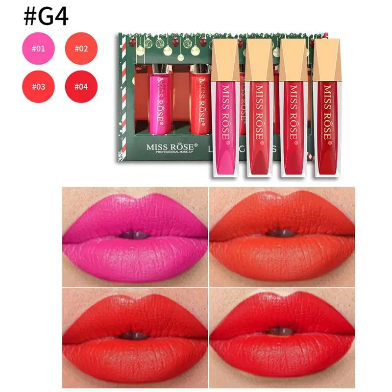 Lipstick Long Lasting Lip Color Matte Lip Gloss Kit Velvet Liquid Lipstick Set Classic Waterproof Long Lasting Smooth Soft Reach