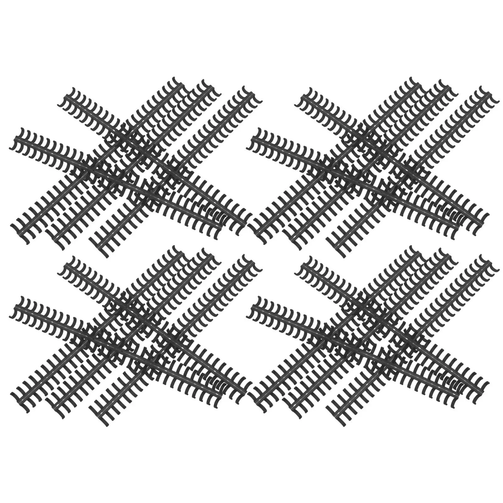 20Pcs Spiral Binding Coils Loose Leaf Notebook Rings Plastic 30 Hole Black Replacement Comb Binding Spines DIY Office School