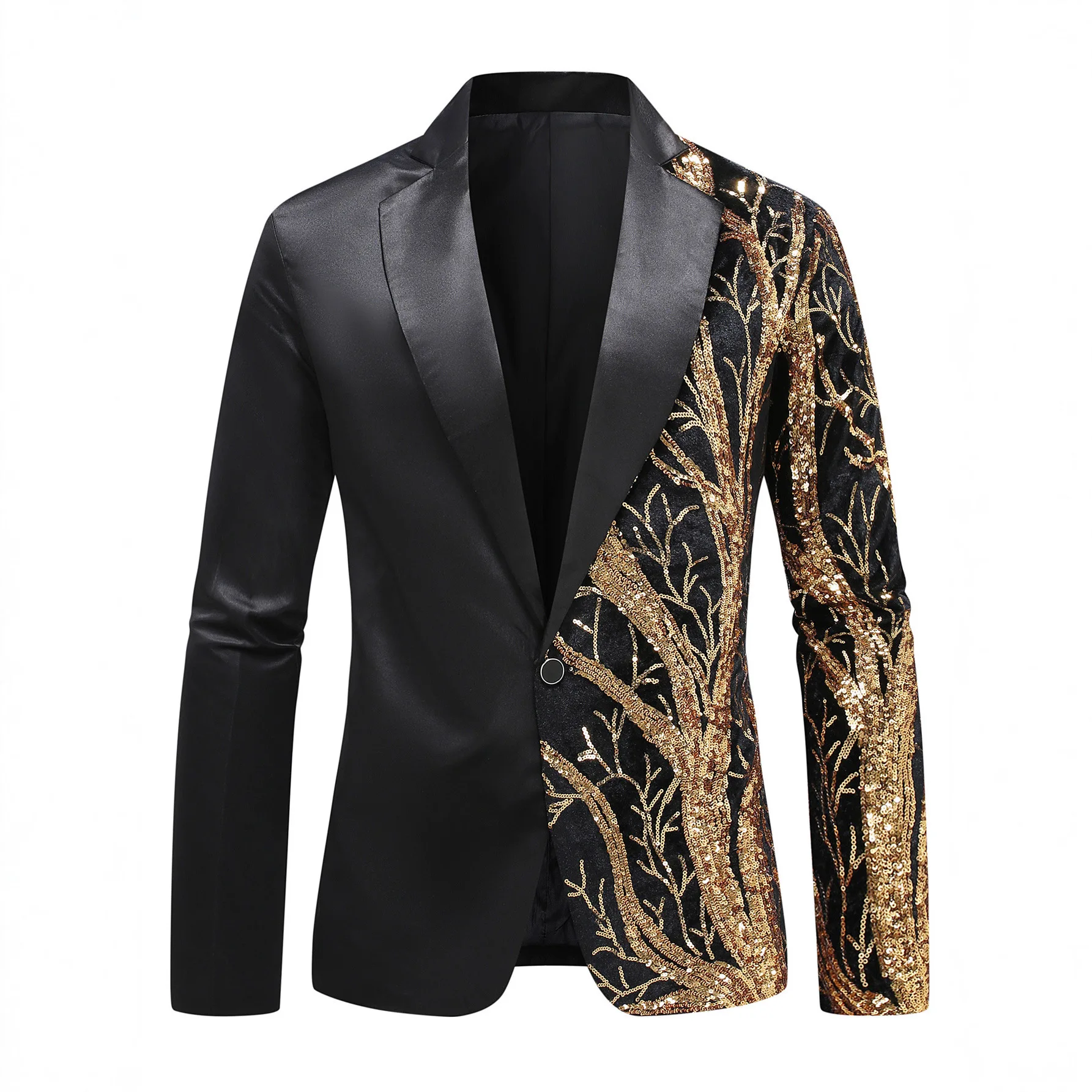 

Fashion Men Sequin Suit Jacket 2026 New Male Luxurious Wedding Dance Party Performance Dress Male Blazer Coats