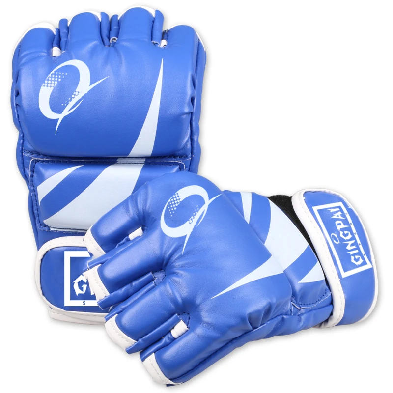 

Half Finger MMA Gloves Kick Boxing Men Women PU Karate Muay Thai Guantes De Boxeo Free Fight Sanda Kickboxing Training Equipment