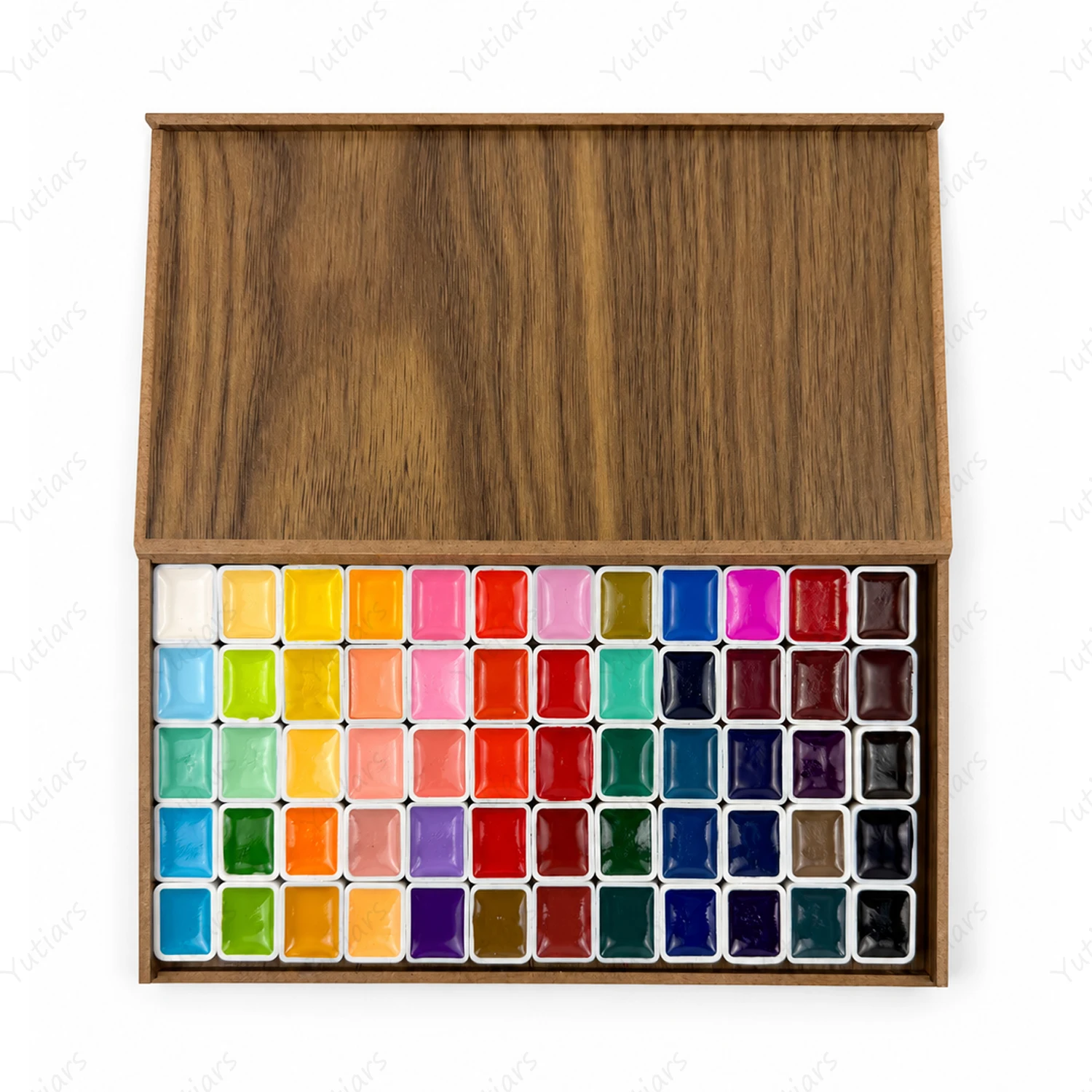 60 Color Watercolor Paint Set, Wooden Box Solid Watercolor Palette for Artists, Painting, Sketching, Travel Art Supplies Kit