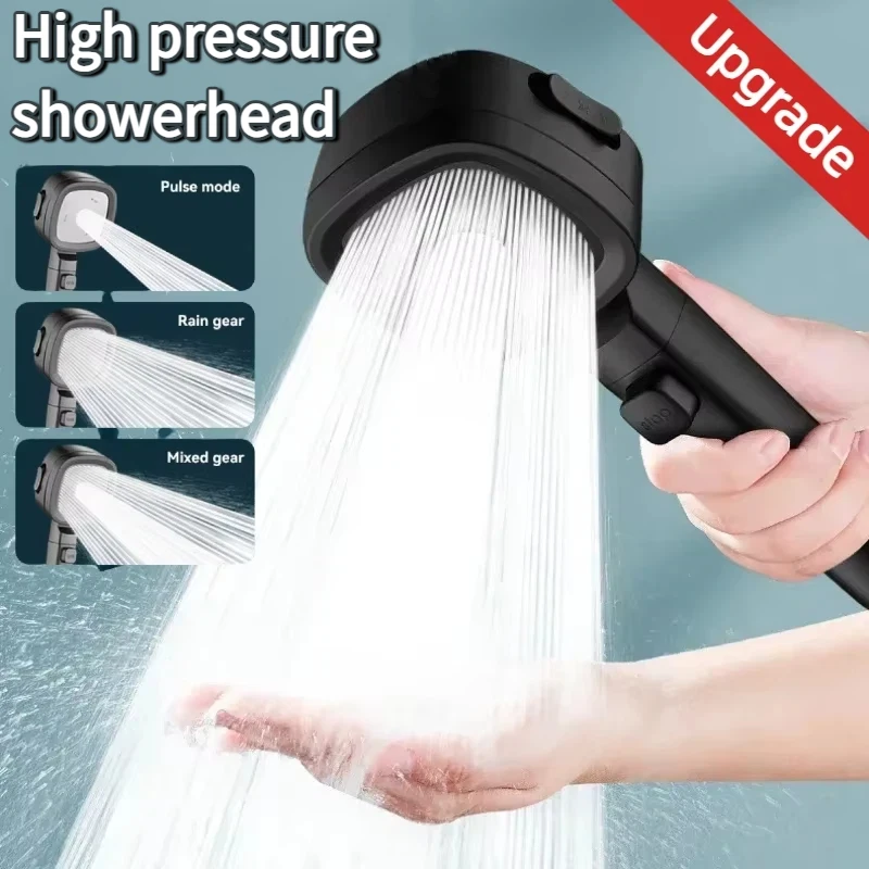 High Pressure Shower Head 3 Modes Water Saving Massage Sprayer with Filter for Home Bathroom Shower Upgrade Accessories Kit 2026