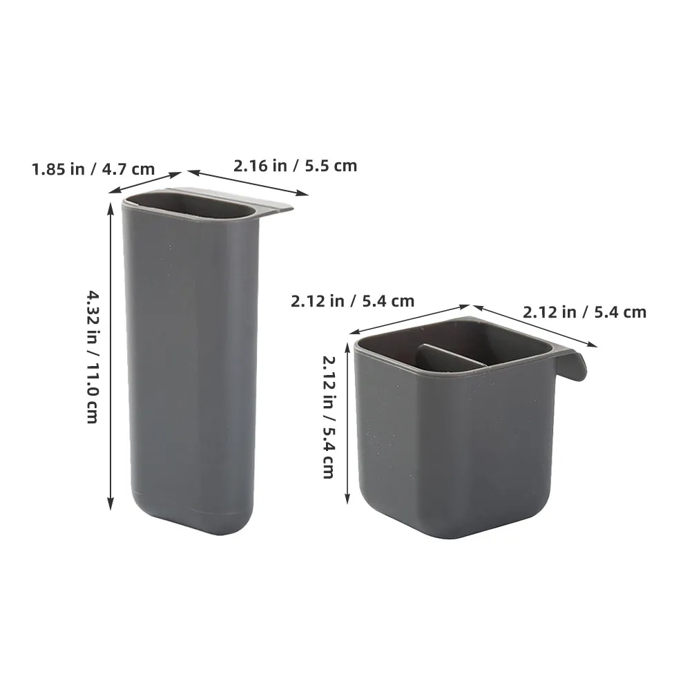 3Pcs Desktop Stationery Organizer Pencil Holder Compact Adhesive Pen Stand for Desk Bookshelf Cabinet Office Home Use