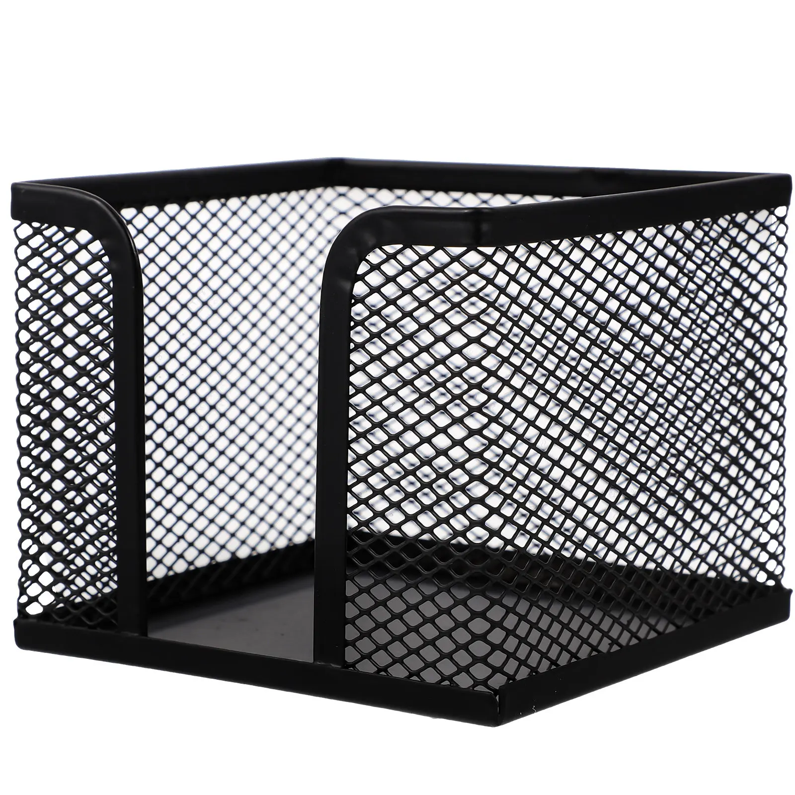 Iron Notepad Holder Memo Paper Organizer Desktop Napkin Stand Multifunctional Storage Container