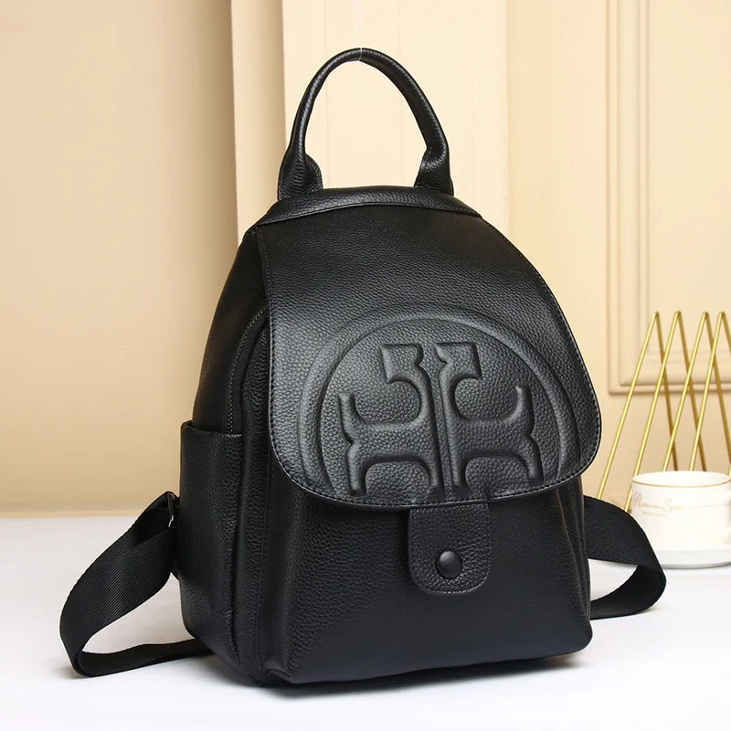 Ransel kulit sapi kualitas terbaik yang modis dan serbaguna, ransel untuk aktivitas sehari-hari bagi wanita, tas sekolah kasual berkapasitas besar