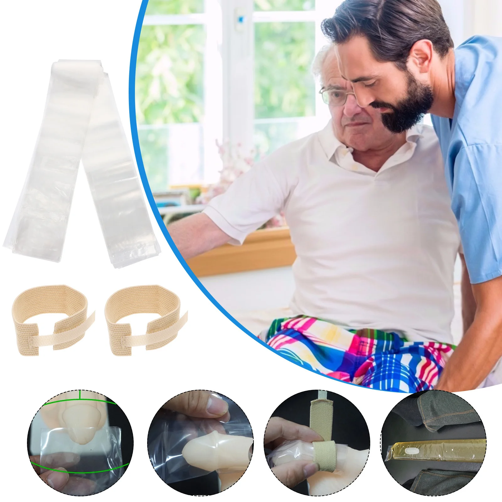 

30Pcs Urine Bag Convenient Carry Strong Practicality Male Patients Travel Camping Urinal Bag Patient Urinal Urine Barrel