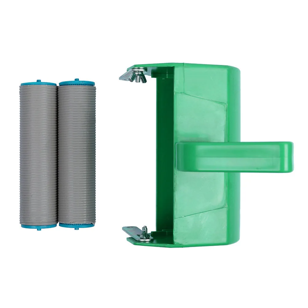 Paint Wallpaper Roller Grain Printing Roller Plastic Head Rubber Paint Brush Wall Pattern Tool Green for DIY Painting Textured