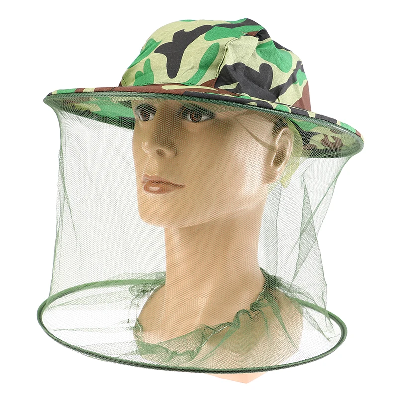 1Pc Mosquito Head Face Protector Net Hat Insect Bugs Bee Proof Mesh Hat Outdoor Anti Mosquito Bug Bee Head Face Net Hat