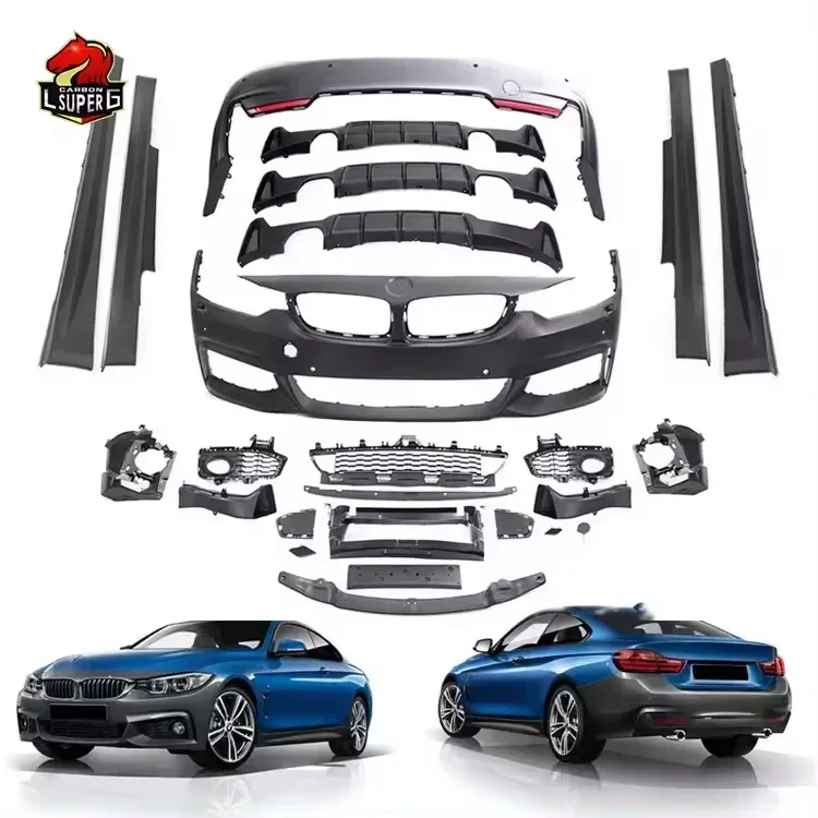 accessories MT style body kit car bumpers front lip Rear diffuser Side Skirts for BMW F32 body kit M sport car parts