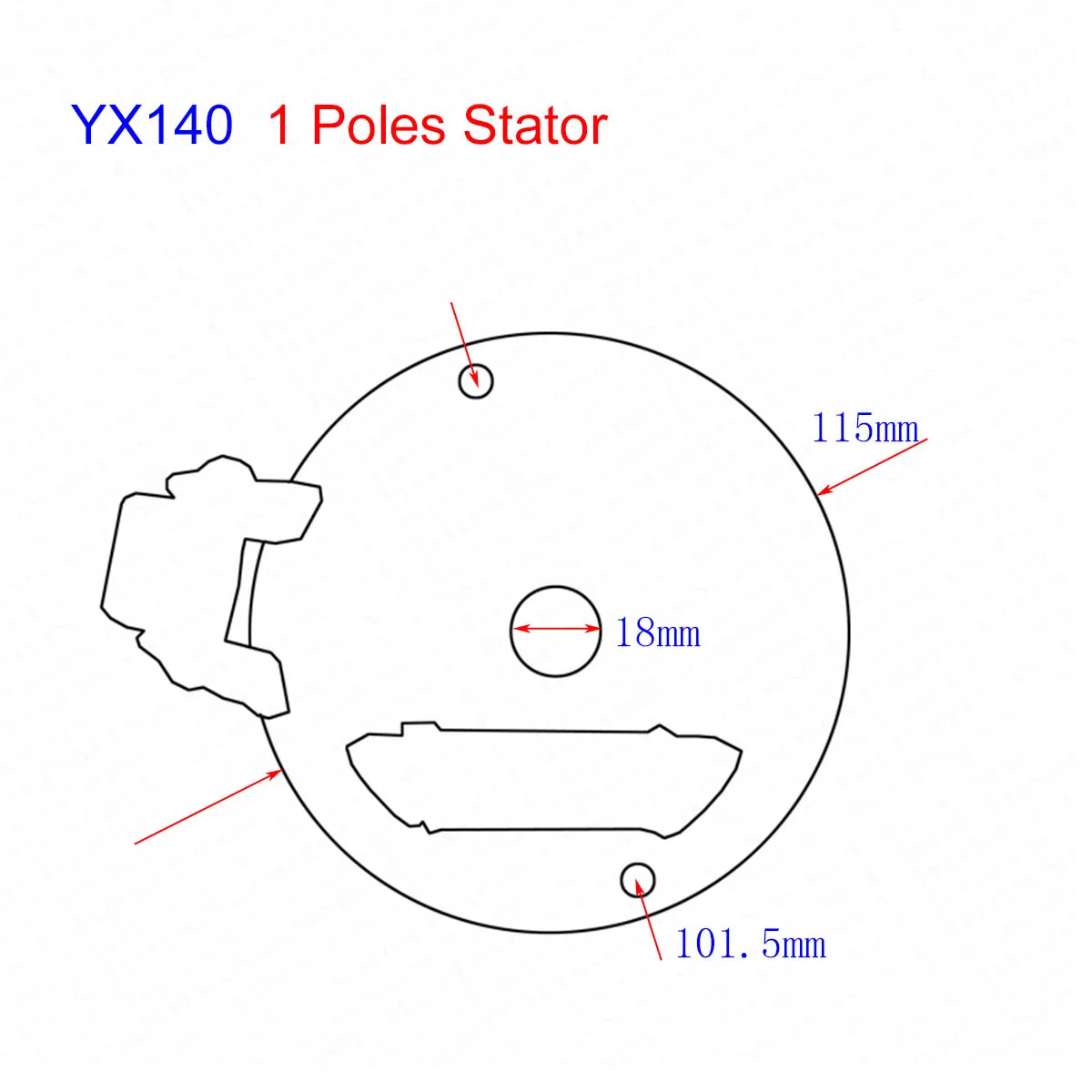 Magneto volante estator kit 1 pólo 3 fio yinxiang 140cc yx140 xmotos kaya apollo sujeira pit bicicleta peças