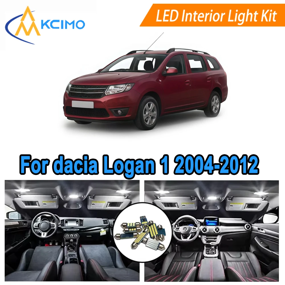 

Interior Dome Light Bulb For dacia Logan 1 MK1 (2004-2012) LED Replacement Bulbs Map Dome Super Bright White LED Light Kit​