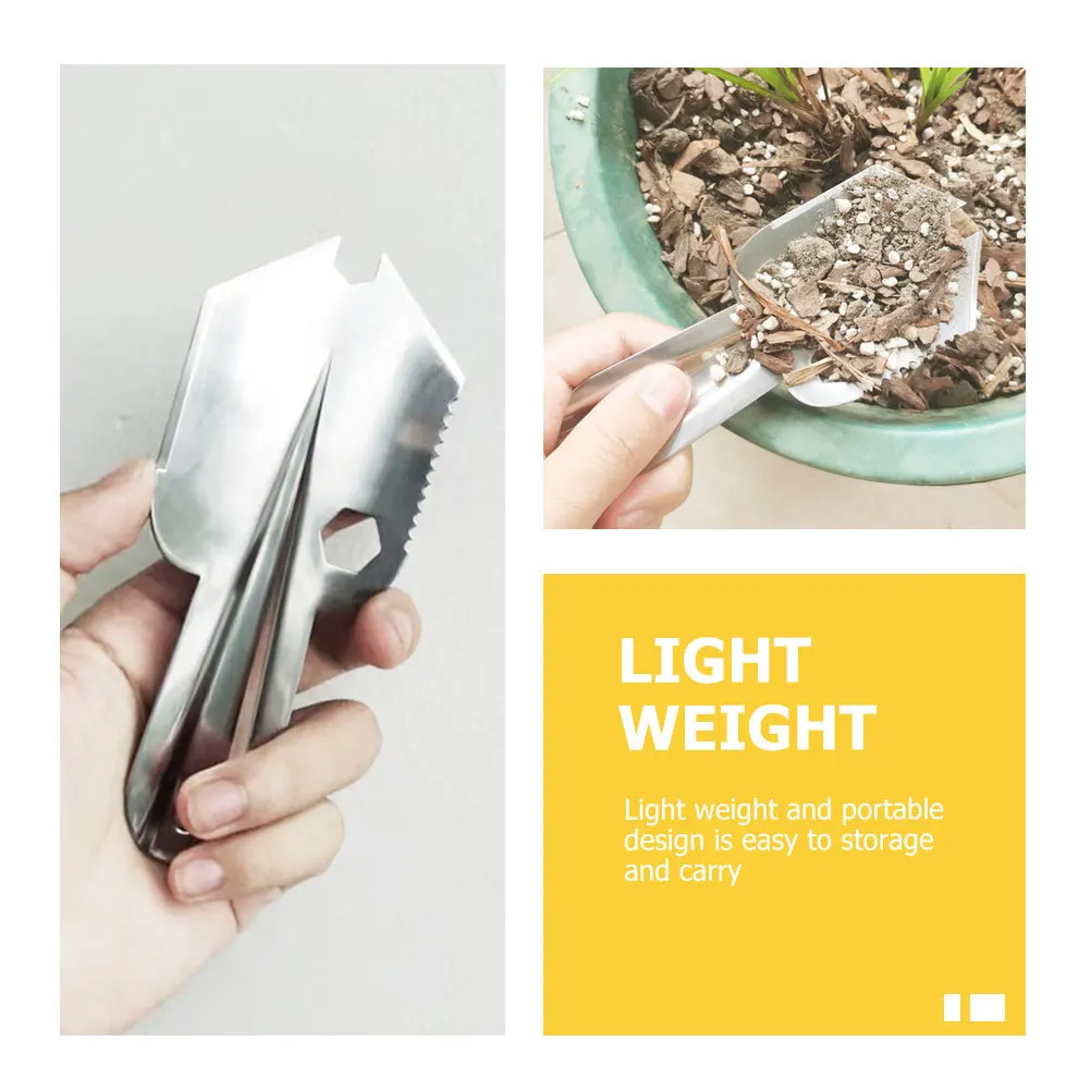 

Compact Steel Garden Shovel for Balcony Planting Transplanting Soil Digging Tool Lightweight Sturdy Trowel Growing Gardening