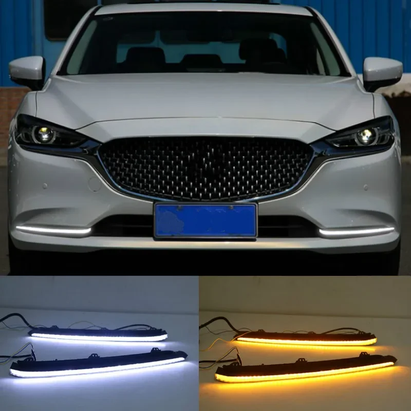 LED Daytime Running Light For Mazda 6 Atenza 2020 2021 Car Accessories Waterproof ABS Day Light 12V DRL Fog Lamp Decoration