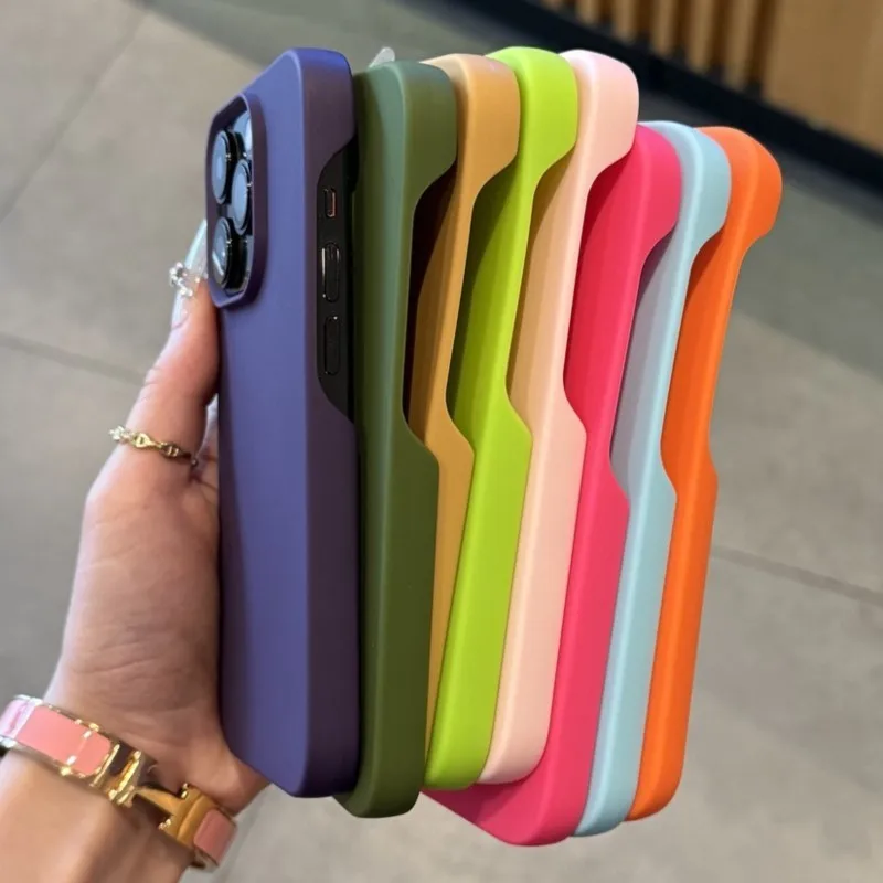 Funda ultrafina de silicona mate TPU para iPhone 16, 15, 14, Plus, 13, 12, 11 Pro Max, lujosa, a prueba de golpes, Color neón brillante, funda suave