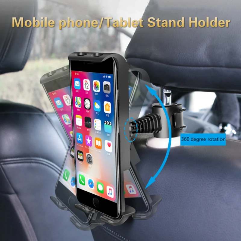 Car Tablet Support Adjustable Tablet Stand Holder for IPAD Accessories Universal Car Seat Back Bracket for 4-11 Inch Tablet