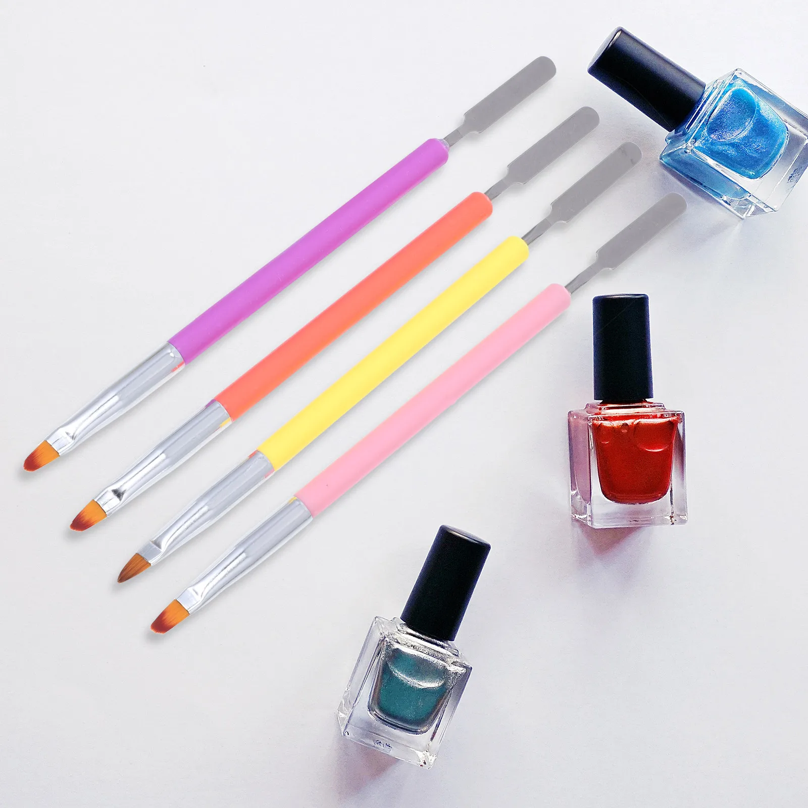 

4pcs Art Pen Stainless Reusable Manicure Drawing Tool Painting Tool Creative Nail Design Durable Easy Clean