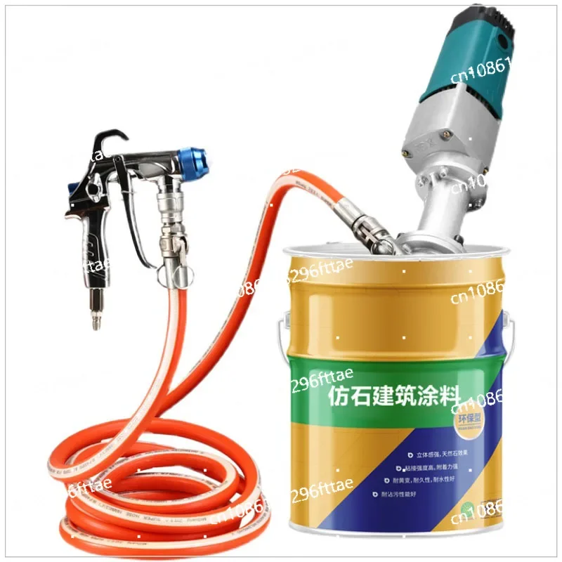 Putty Waterproof Automatic Start and Stop Brushless Motor 2.8KW Low-suction Real Stone Paint Sprayer Upper Hanging Basket