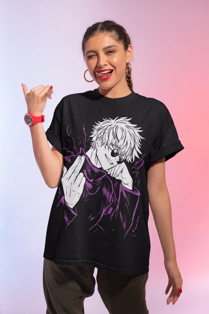 Gojo Satoru T-Shirt Jujutsu Kaisen Sukuna Megumi Itadori Gift Shirt Soft Tee