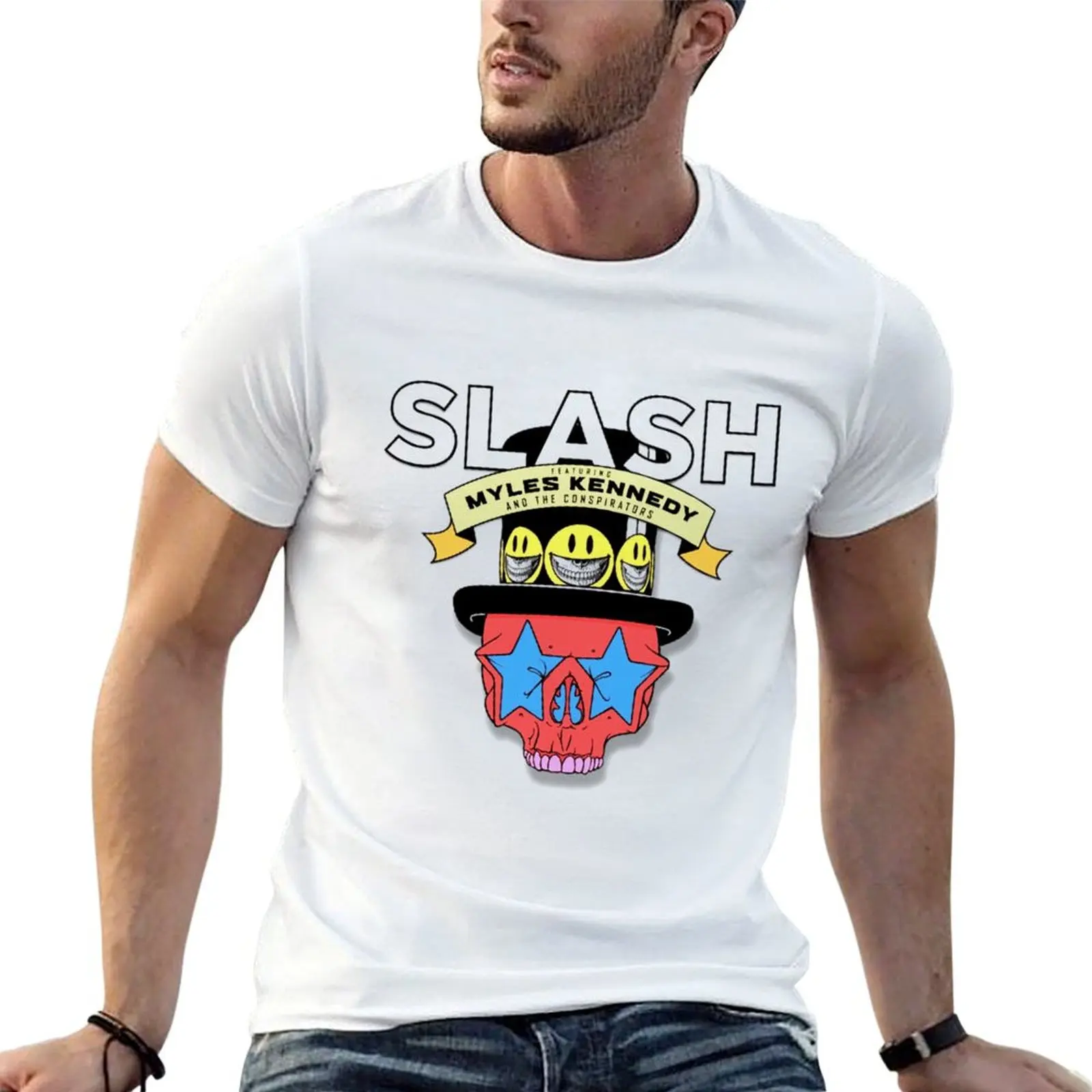 Skull Conspirators Tour T-Shirt Daily Casual Short Sleeve Tee Shirt