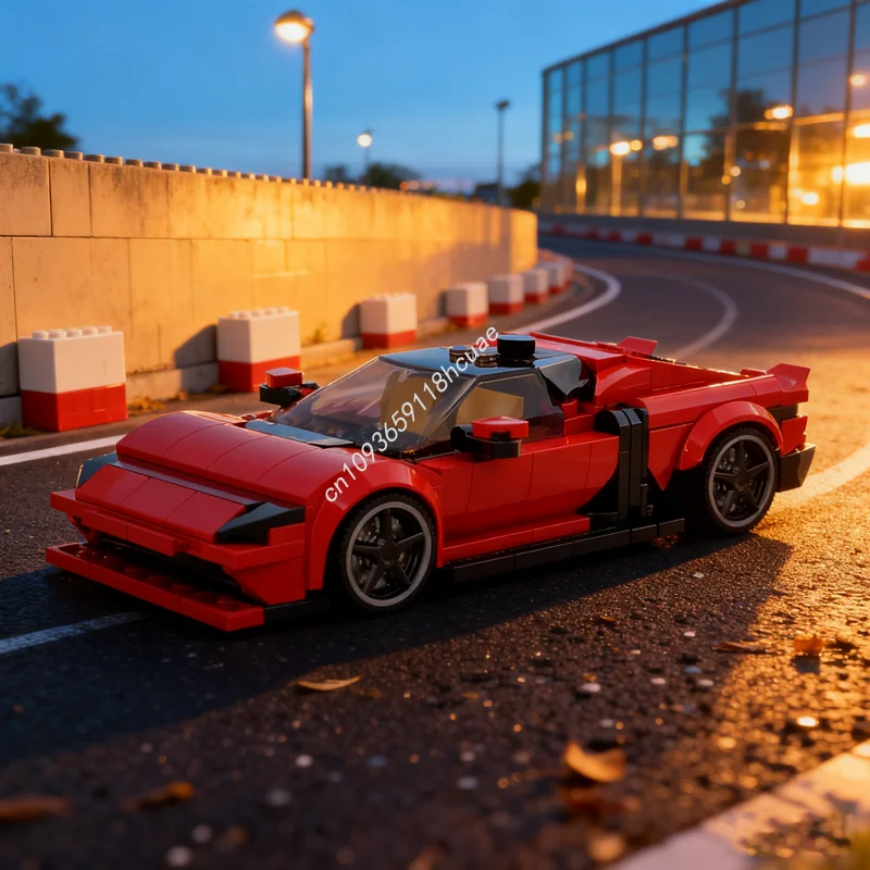 

316 шт. MOC Ferrariesd Testarossa City Champions Модель Строительство Рождественские подарки Блоки Архитектура Сборка DIY Кирпичные игрушки Дети